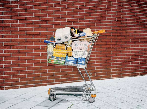 abandoned shopping cart to represent people changing their mind