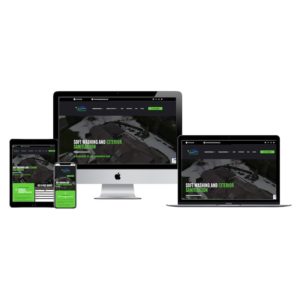 all around softwashing exterior sanitizing website design project device mockup