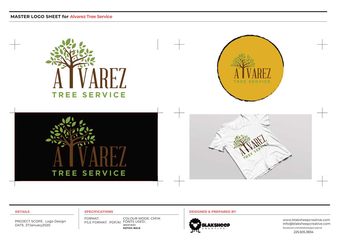 alvarez tree service Logo Contact Sheet 1