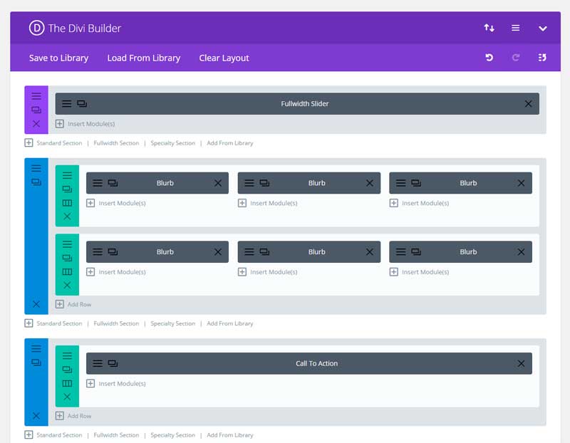 backend of divi builder for wordpress