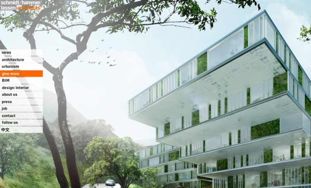 best architecture website design schmidt hammer lassen architects
