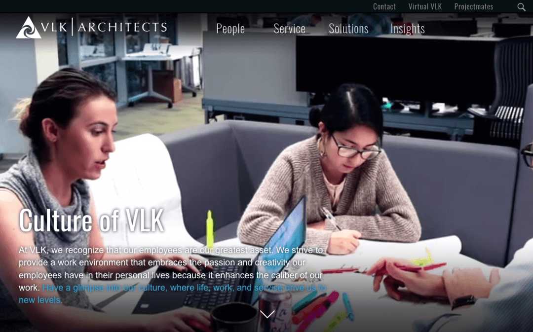best architecture website design vlk architects