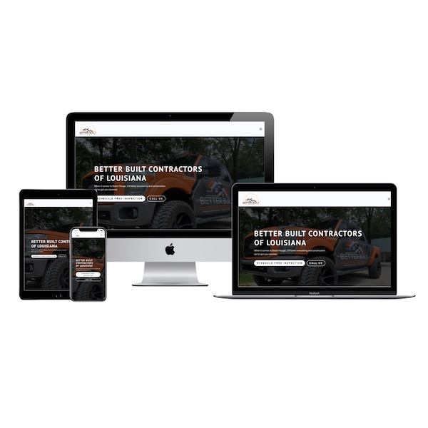 better built contractors denham springs louisiana website development screenshot