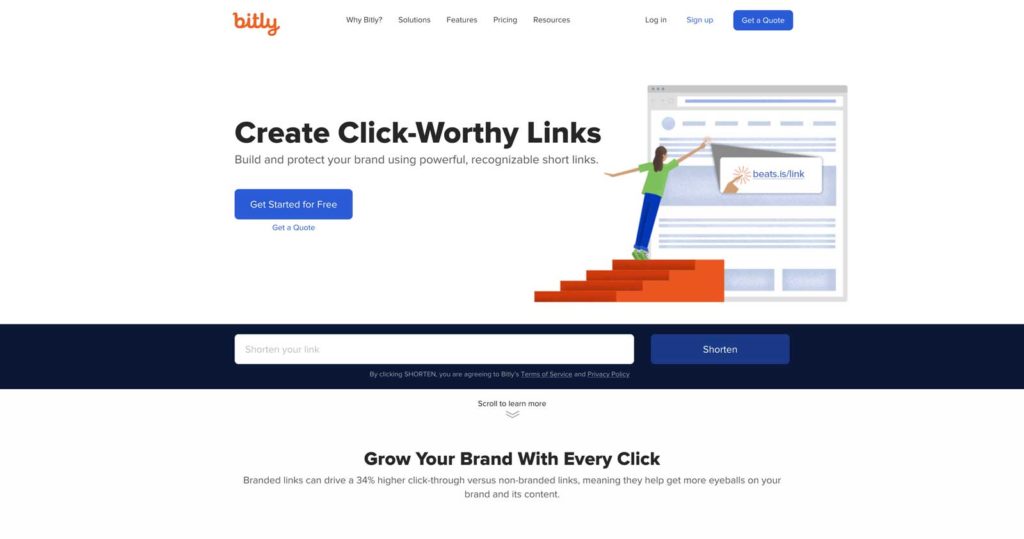 bitly url shortener free digital marketing tool 2020