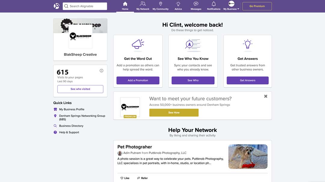 blaksheep creative digital marketing baton rouge alignable profile