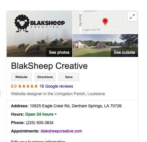 blaksheep creative google my business gmb local seo