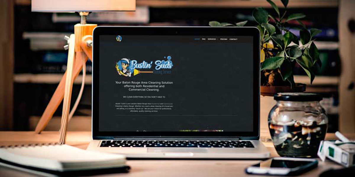 bustin suds cleaning company website screenshot 1