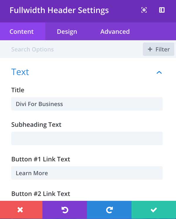 changing the title text in divi fullwidth header