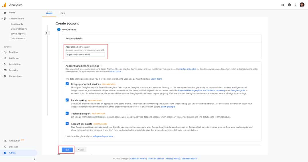 creating an account in google analytics tutorial