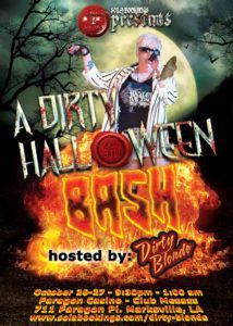 dirty blonde halloween bash flyer 1