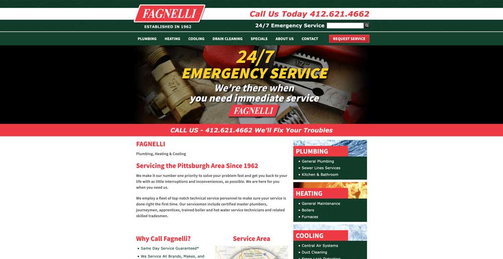 fagnelli plumbing heating cooling top 100 website list