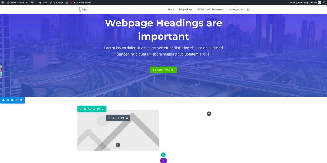 how to add an image module for proper image seo in divi