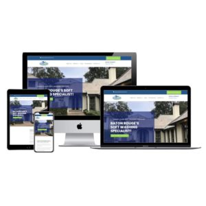 hydro clean soft washing website redesign mockup