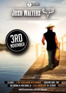 josh walters levee landing bar flyer 1