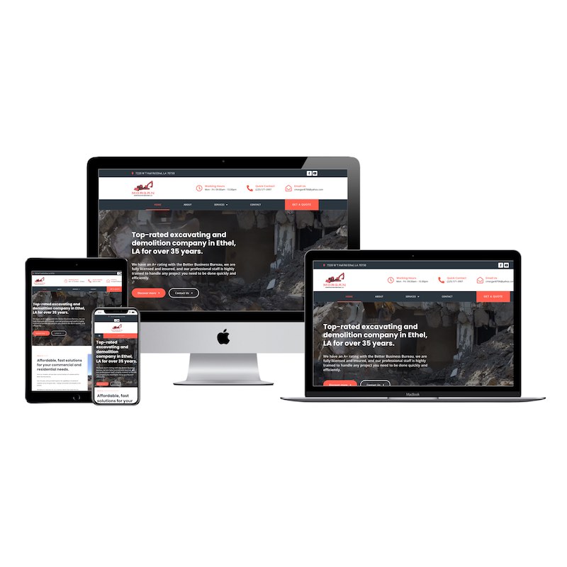 morgan construction website mockup