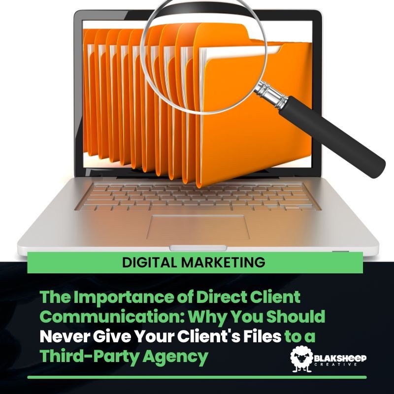 never give digital marketing website files to third party