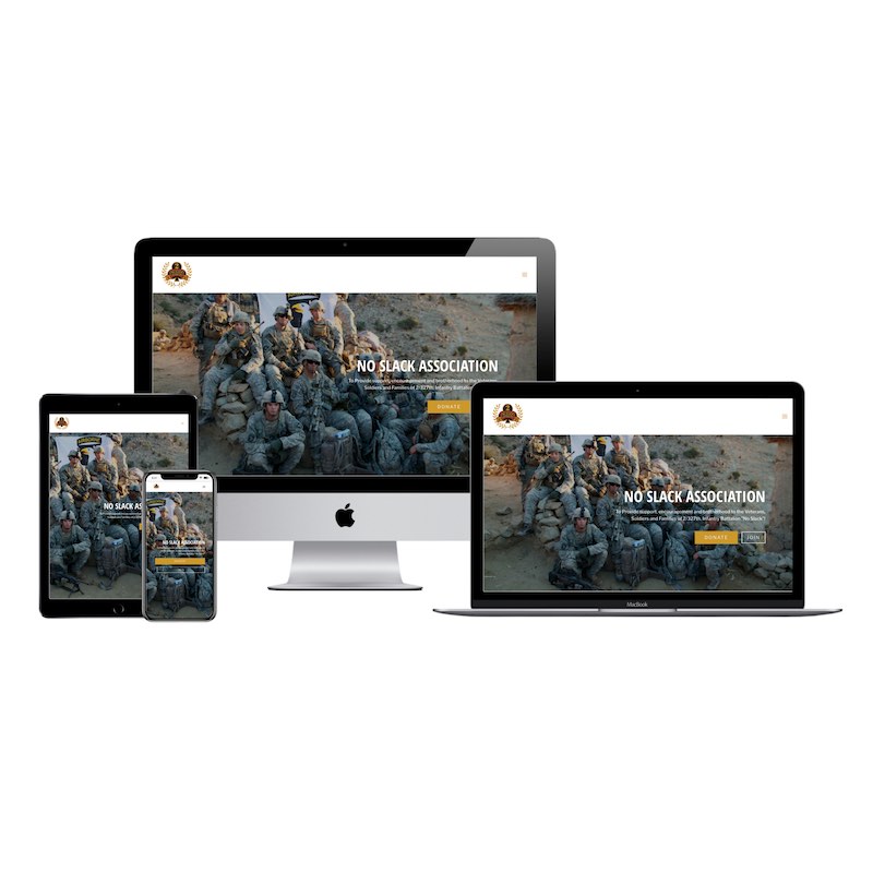 no slack association website design baton rouge mockup