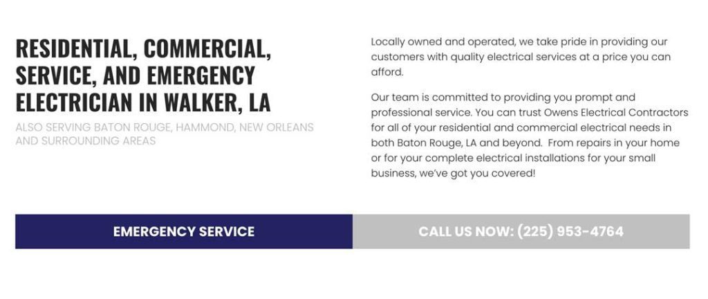 owensec electrical contractor about us section