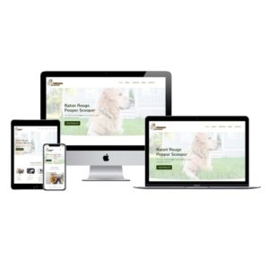 poofessional cleanup dog waste removal service website mockup