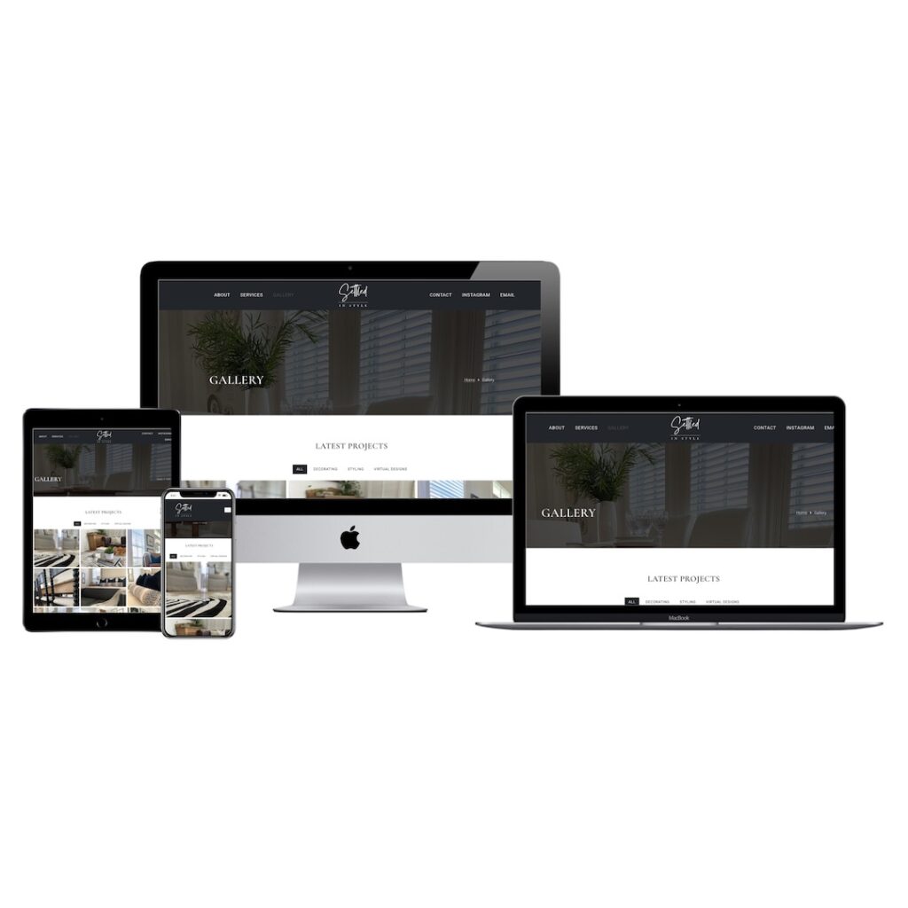 Settled in Style Interior Decorator Website Design Project