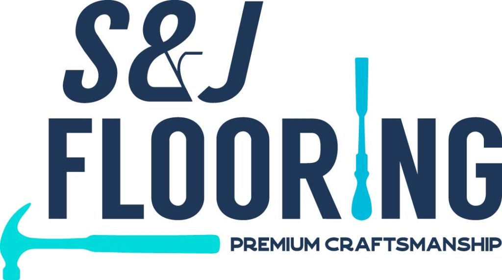 sj flooring custom flooring contractor logo
