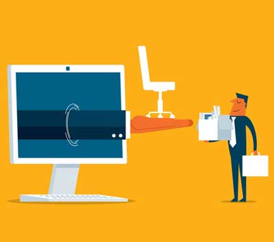 small business owner working from home during pandemic vector concept