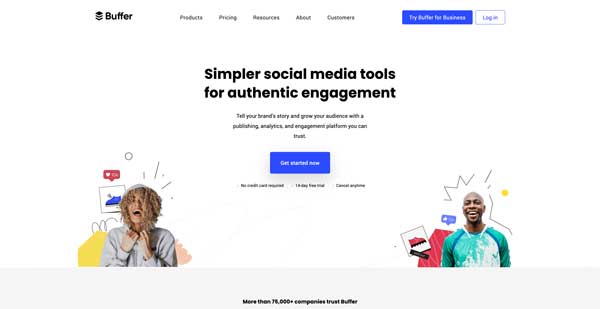 use buffer for painting contractor social media marketing