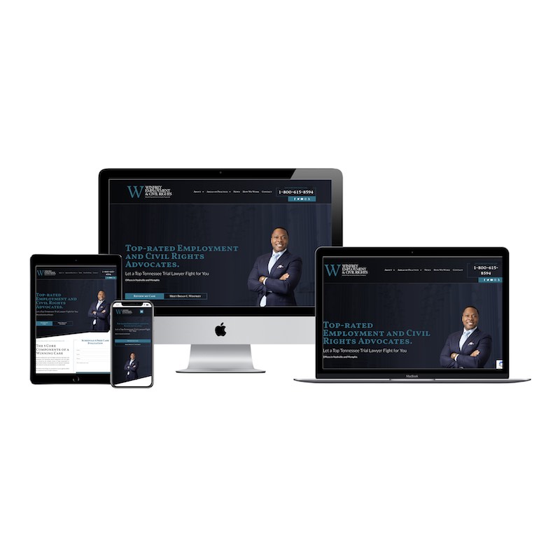 winfrey firm lawyer website design multidevice mockup
