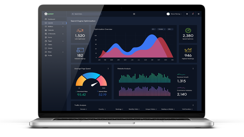 blaksheep creative laptop seo dashboard denham springs