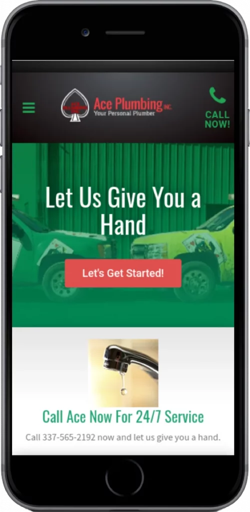 ace plumbing website design baton rouge
