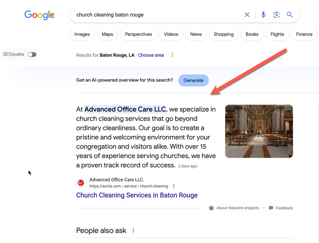 advanced office care baton rouge google position zero