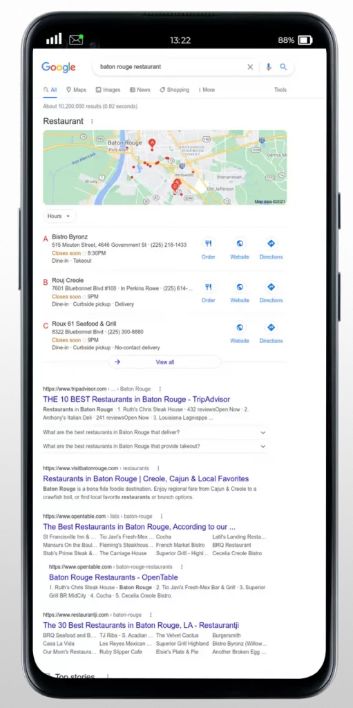 baton rouge restaurant google search