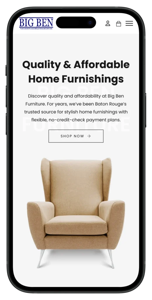 big ben furniture baton rouge website on iphone 15