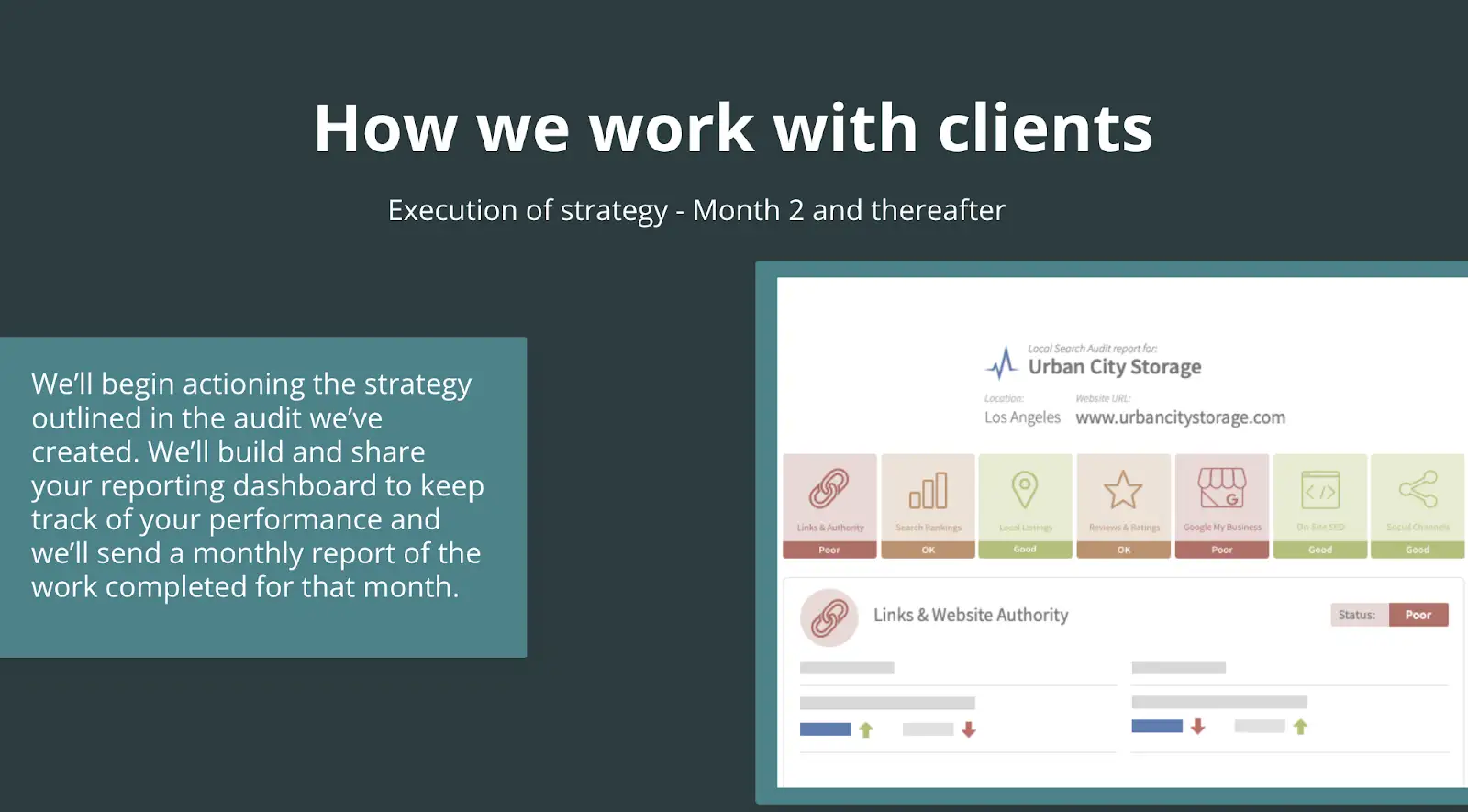 blaksheep creative local seo strategy denham springs month 2