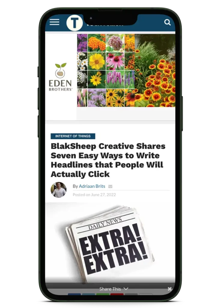 blaksheep creative press release mockup iphone