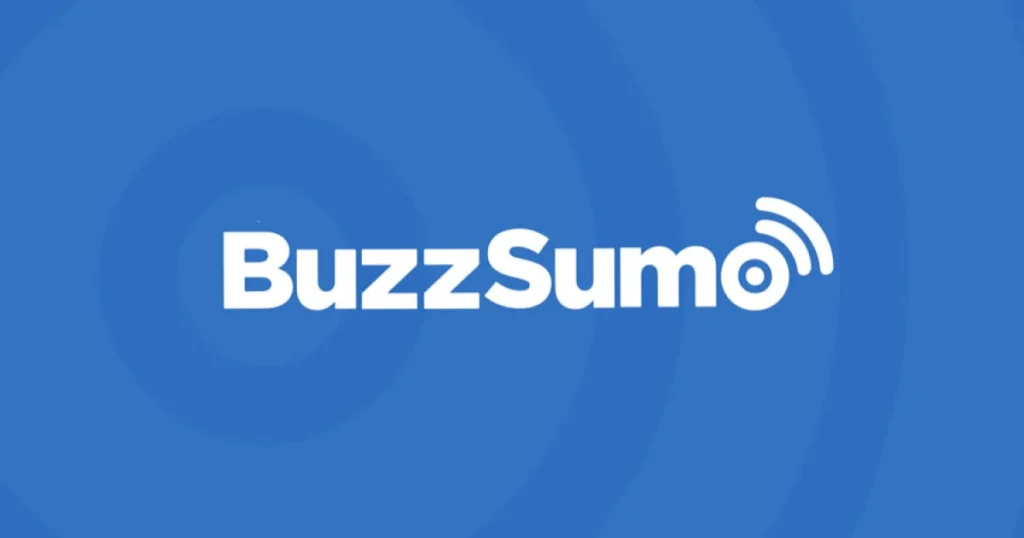 buzzsumo logo on blue background