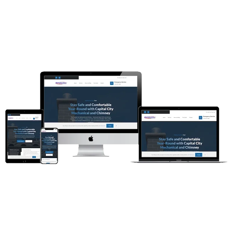 capital city mechanical webside design project transparent