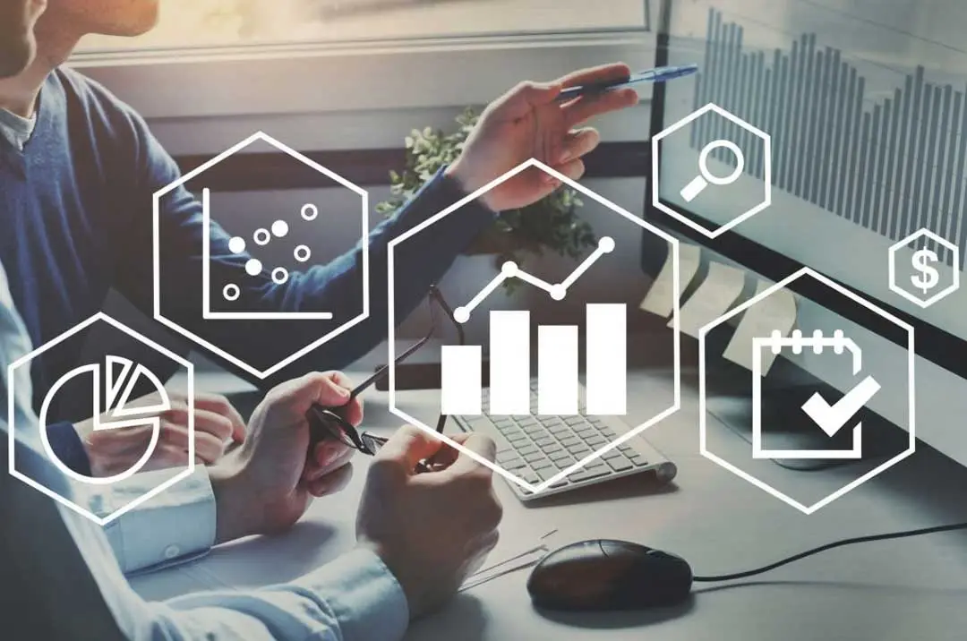 construction executives viewing sales metrics from digital marketing