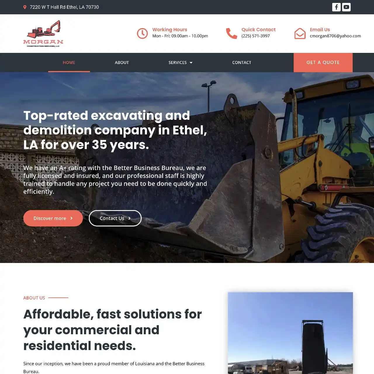 construction website https morganconstructionservicesla.com