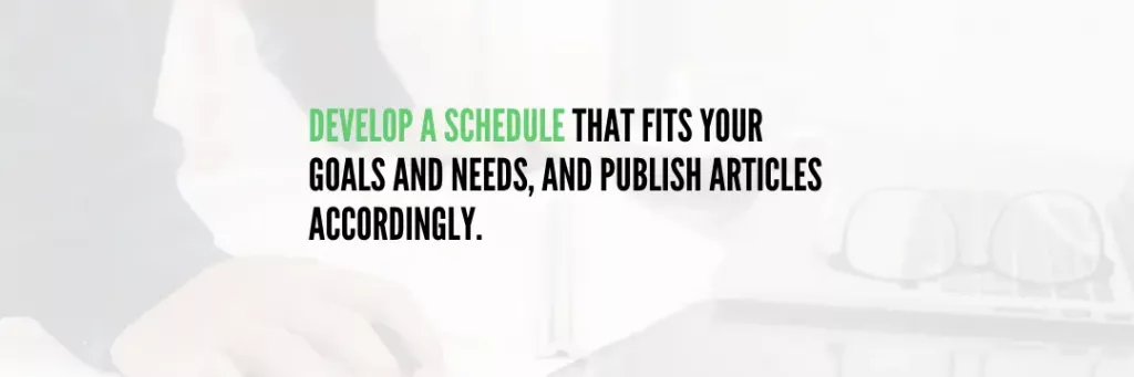 develop an architectural blog post calendar that fits your needs