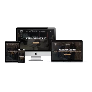 faithful tattoo studio website design mockup white background