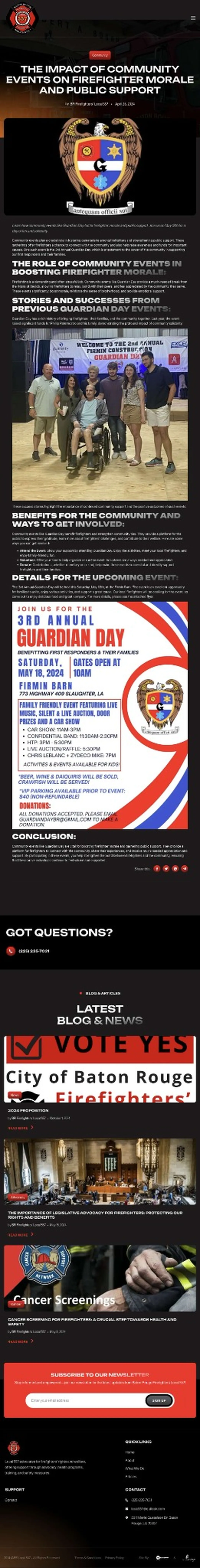 firefighter community events page local 557