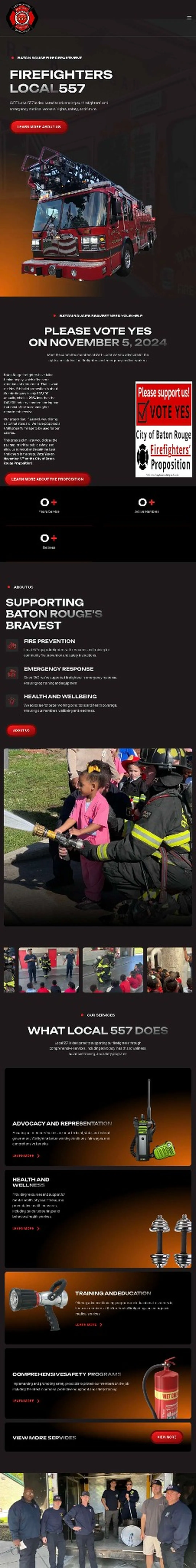 firefighter homepage firetruck banner