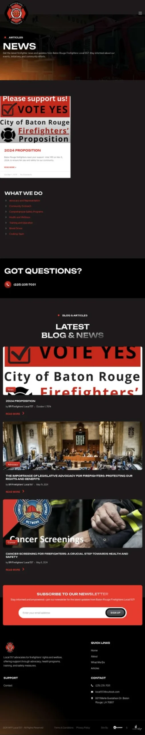 firefighter news section local 557
