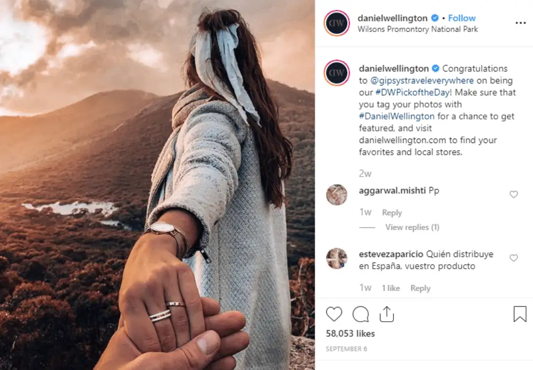 fomo influencer pick of the day example