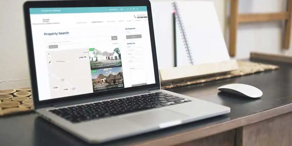 forthright real estate website mac mockup
