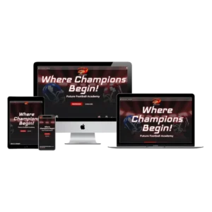 future football academy website design project by blaksheep creative