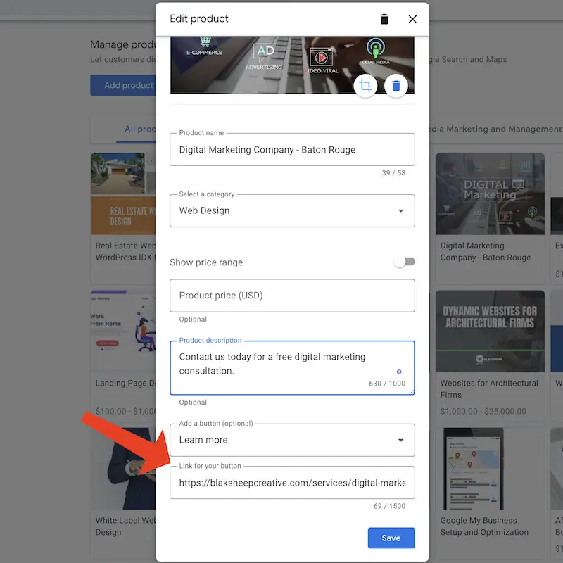 gmb call to action backlink tutorial