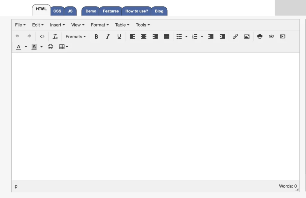 html cleaner wysiwyg editor