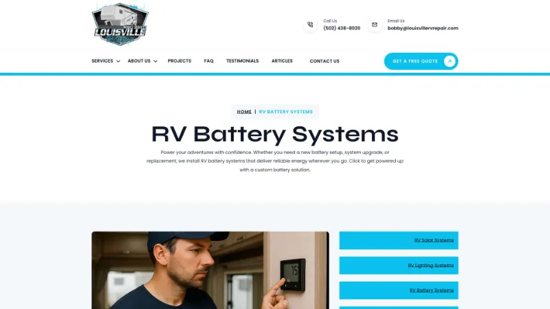 https louisvillervrepair.com service rv battery systems